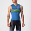 Castelli Free Tri 2 Sleeveless Top in Blue/Electric Lime