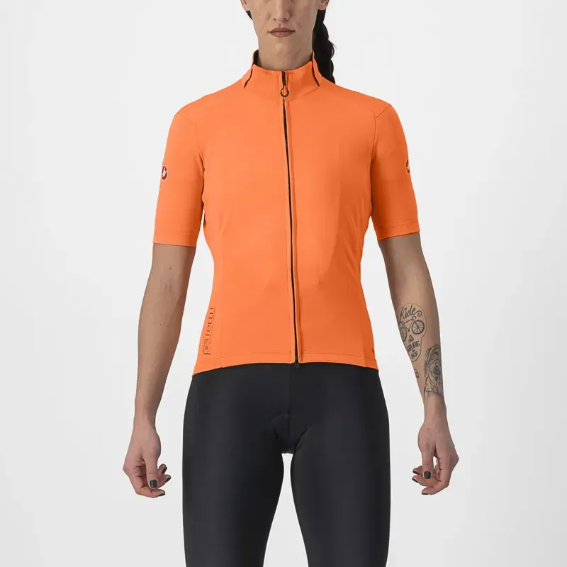 Castelli Perfetto RoS 2 Women's Wind Jersey in Red Orange