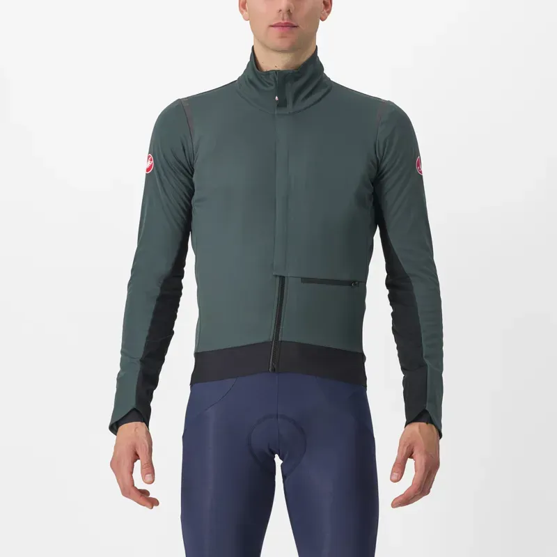 Castelli Alpha Doppio RoS Jacket in Rover Green/Black Reflex/Silver