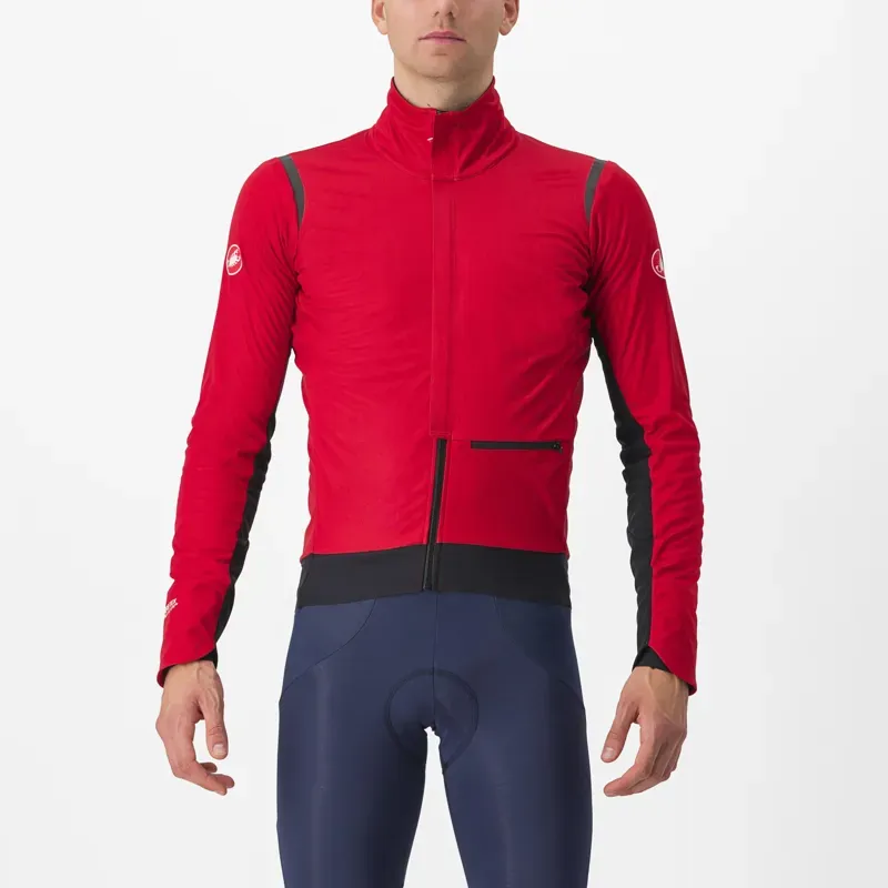 Castelli Alpha Doppio RoS Jacket / Pompeian Red/Black Reflex/Black Large