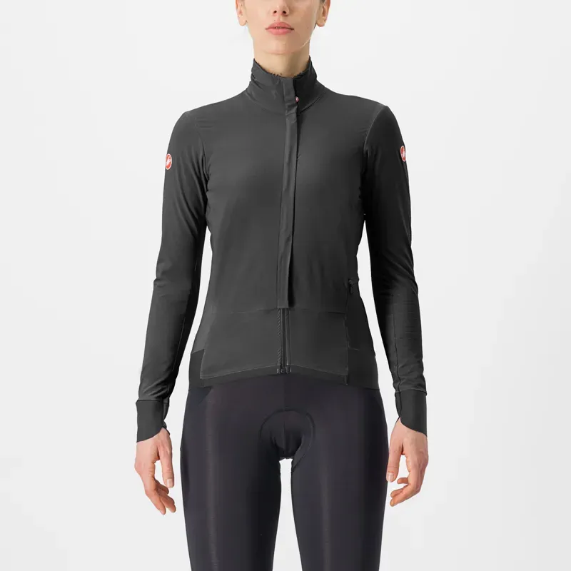 Castelli Alpha Flight RoS Women's Jacket in Black/Black Reflex