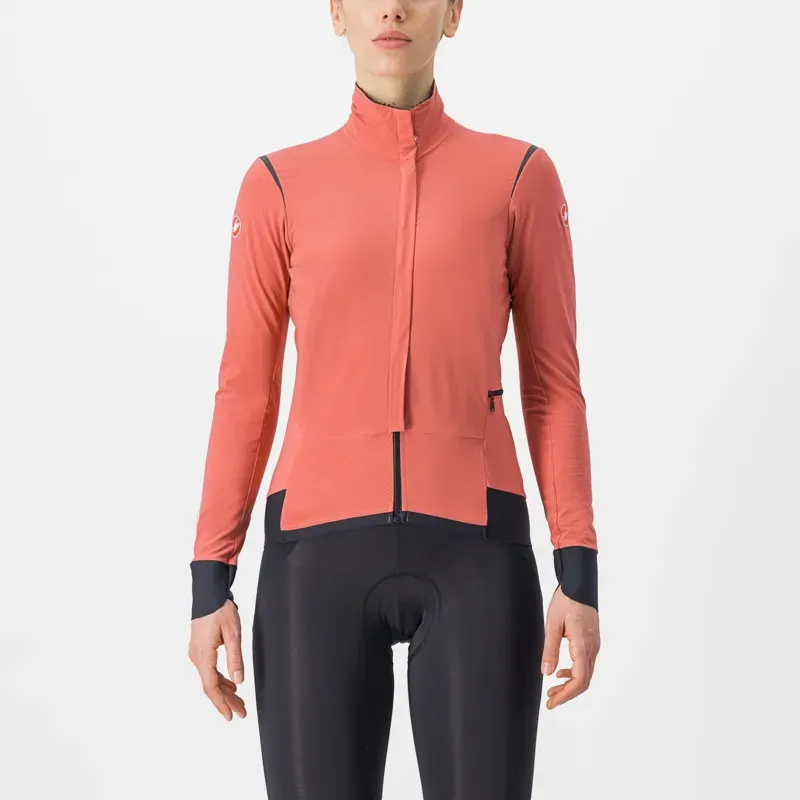 Castelli Alpha Flight RoS Women's Jacket in Mineral Red/Black Reflex/Black