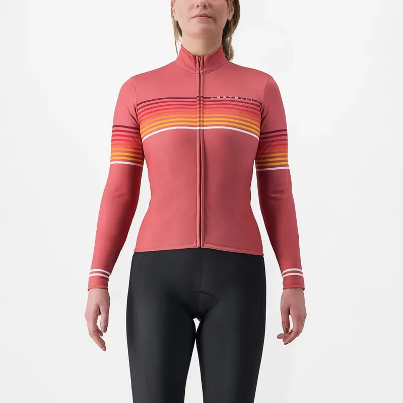 Castelli Ottanta Women's Long Sleeve Jersey in Mineral Red