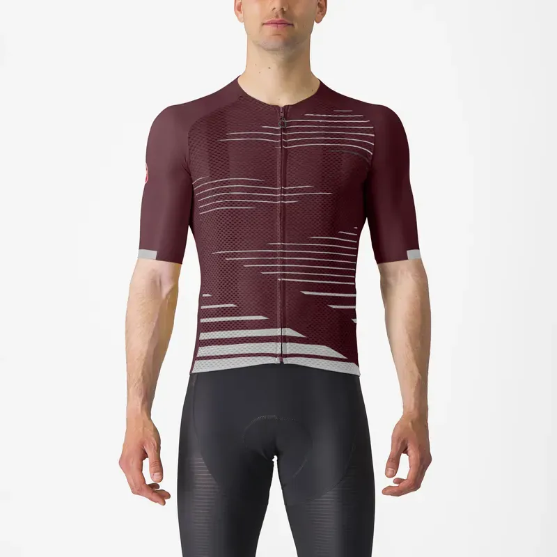 Castelli Climber's 4.0 Jersey In Bordeaux/Silver Moon