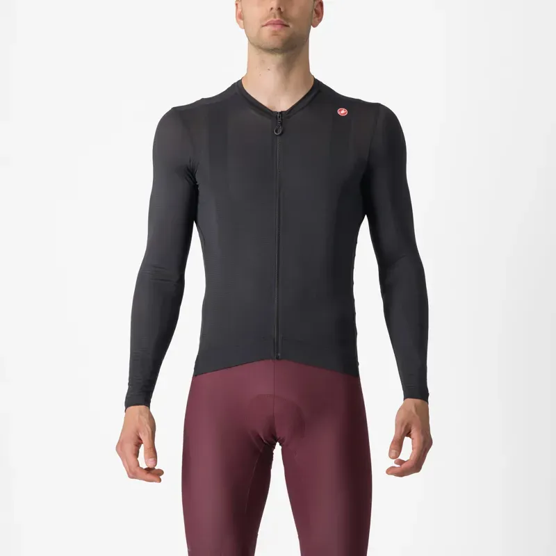 Castelli Espresso Long Sleeve Jersey In Black/Grey
