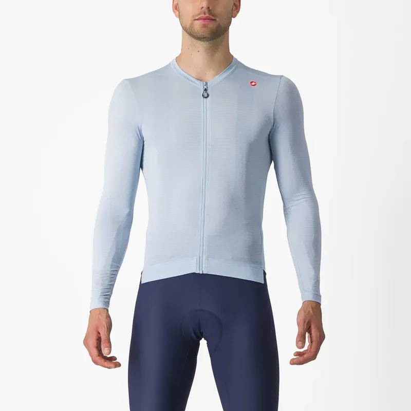 Castelli Espresso Long Sleeve Jersey In Winter Sky/Belgian Blue