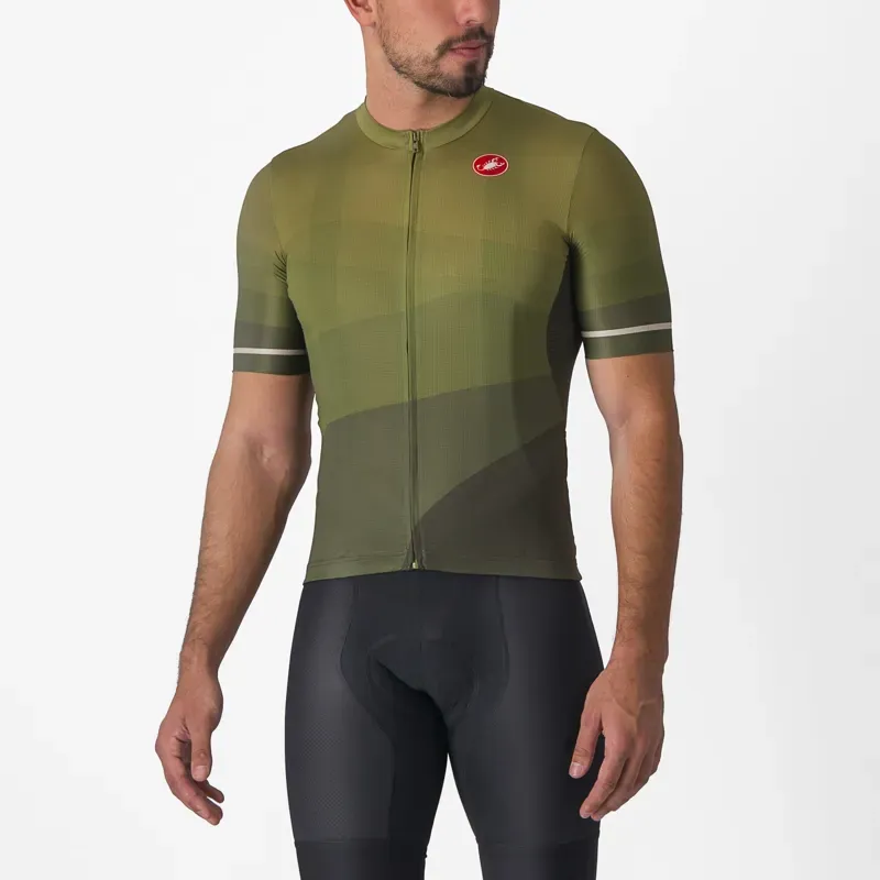 Castelli Orizzonte Jersey In Green/Sage/Silver Moon