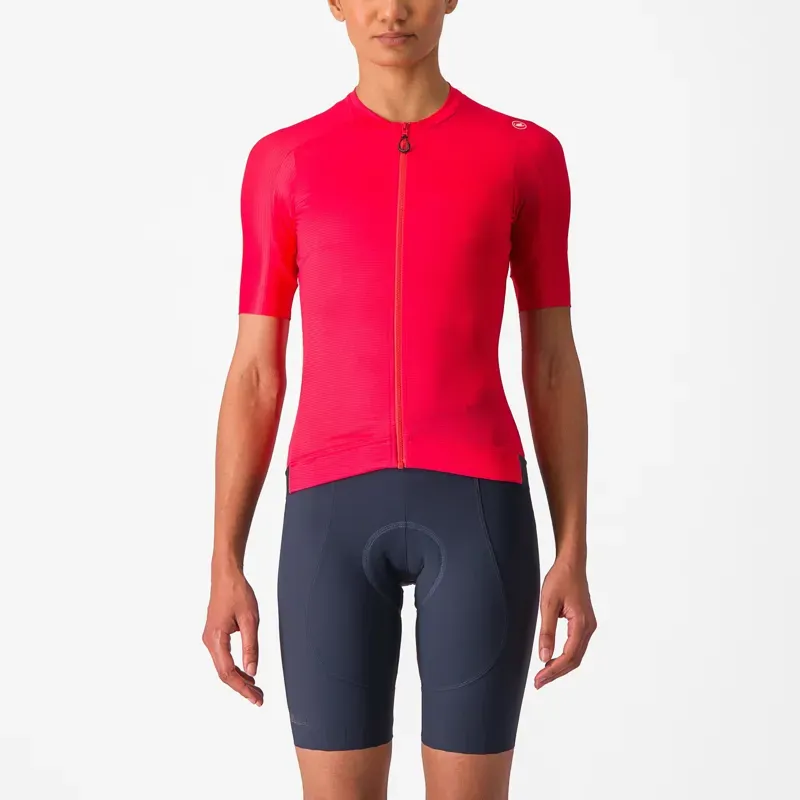 Castelli Espresso Women's Jersey In Hibiscus/Grey
