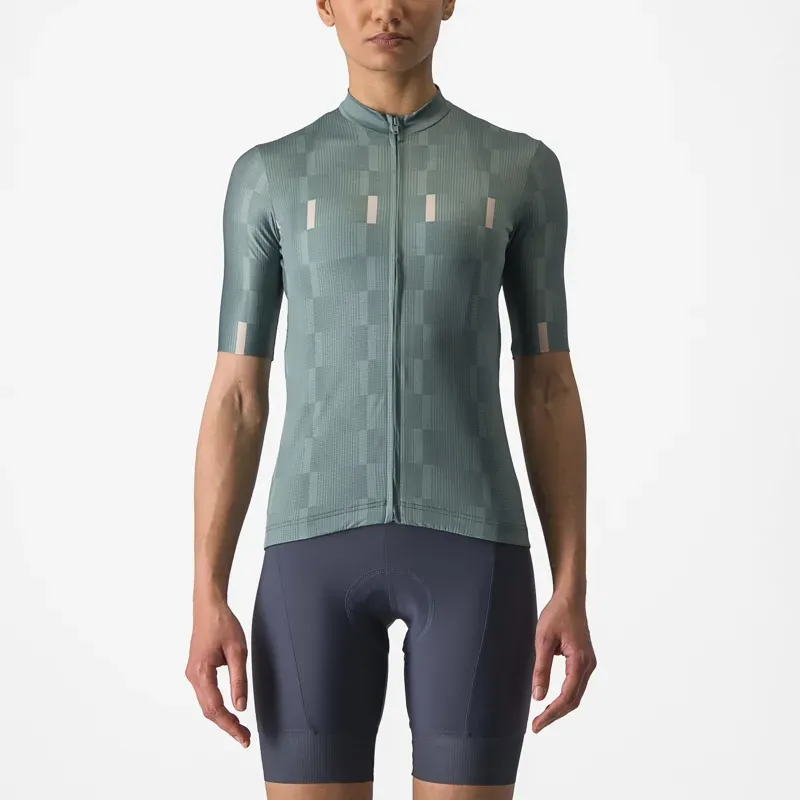Castelli Dimensione Women's Jersey In Blue Teal/Clay