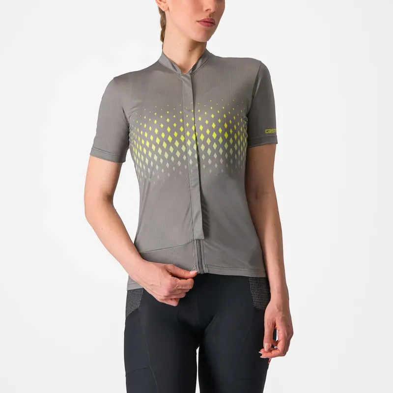 Castelli Unlimited Sentiero 3 Women's Jersey In Gunal Grey/Sulphur