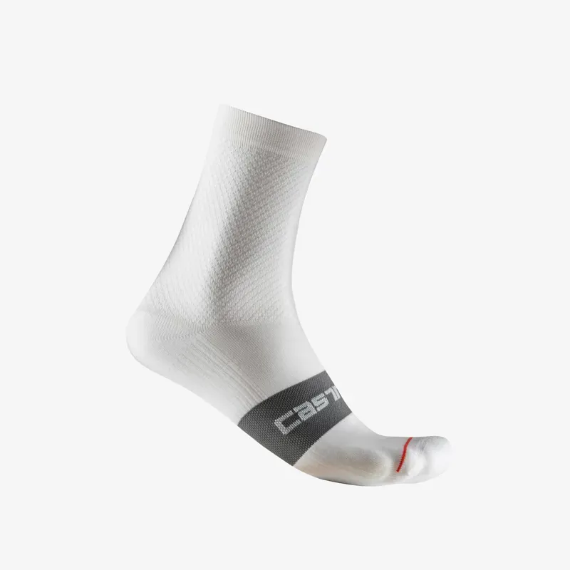 Castelli Espresso Women's 12 Socks In White