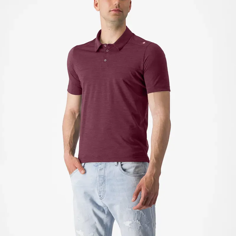 Castelli Merino Polo In Bordeaux