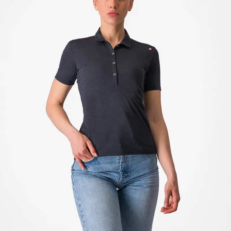 Castelli Merino Women's Polo In Black