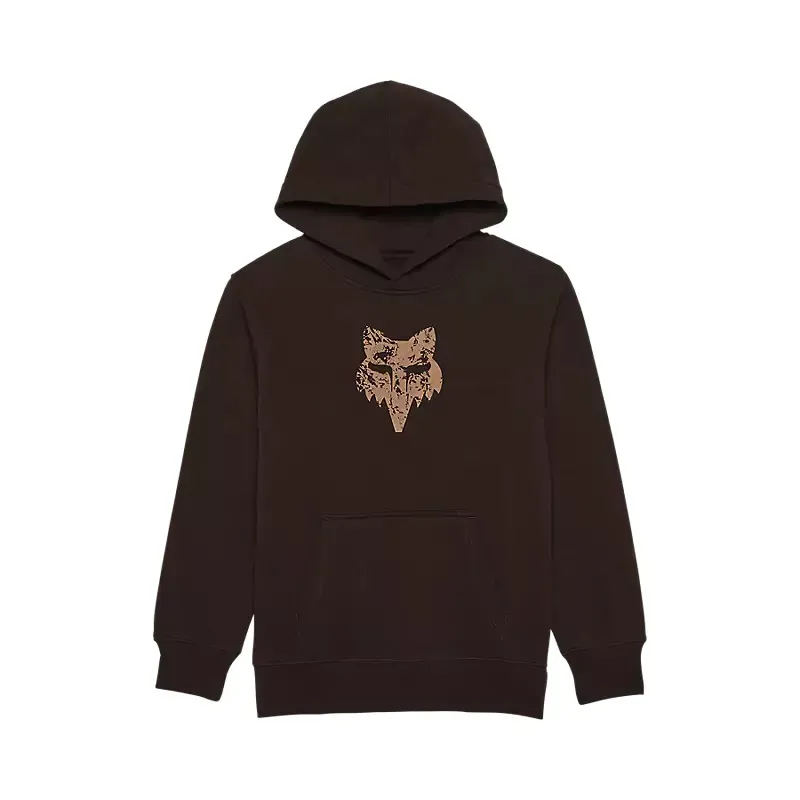 Fox The World Youth Fleece Pullover in Cocoa