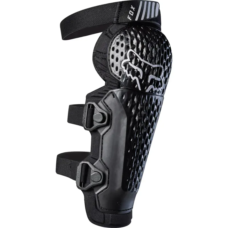Fox Titan Race Youth Knee Guards in Black