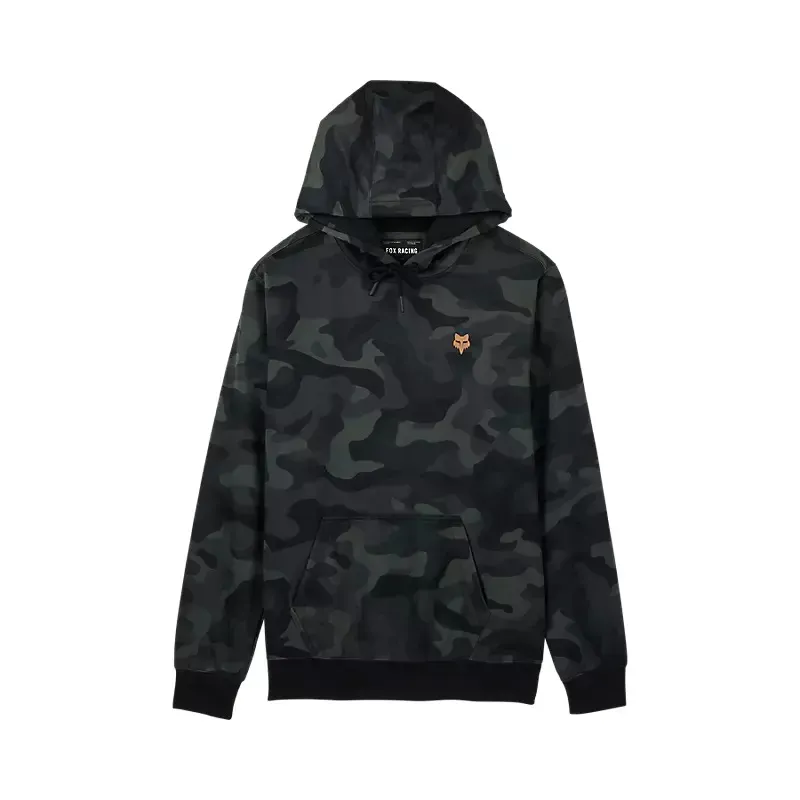 Fox Head Camo Pullover Hoodie in Black Camouflage