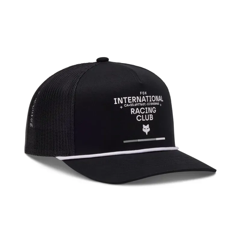 Fox Numerical Snapback Hat in Black