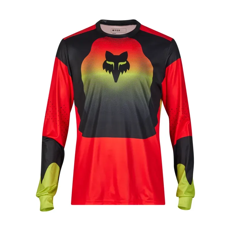 Fox Ranger Revise Long Sleeve Jersey in Red/Yellow