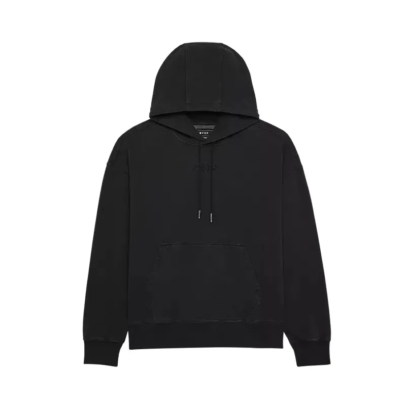 Fox Wordmark Oversized Pullover Hoodie in Black