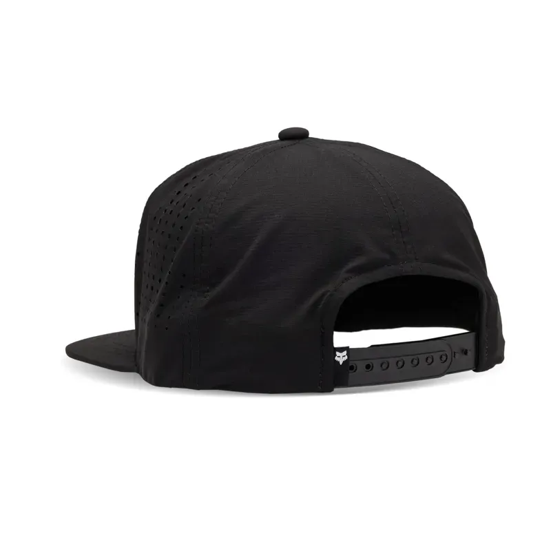 Fox Wordmark Tech Snapback Hat in Black-1