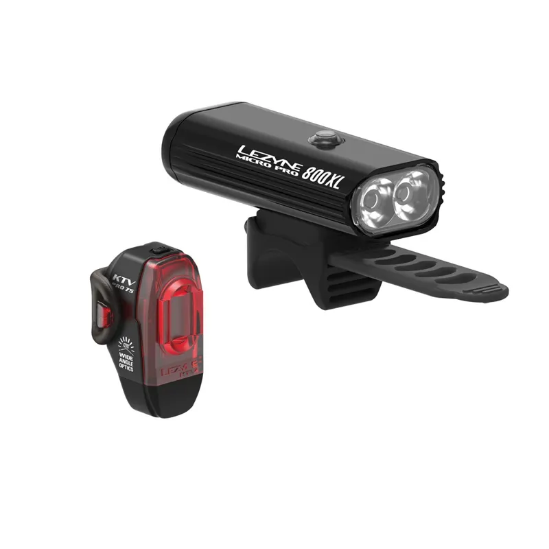 Lezyne Micro Pro 800XL / KTV Pro Light Set in Black