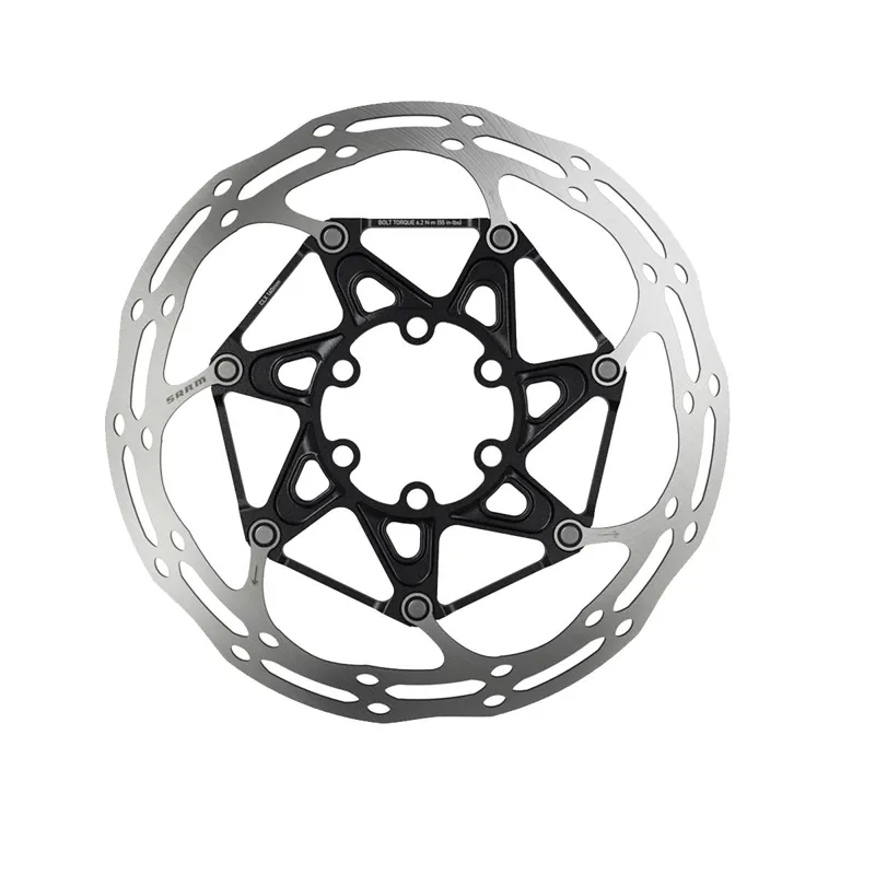 SRAM Centerline 2-piece Titanium Bolt Rounded Brake Rotor in Black