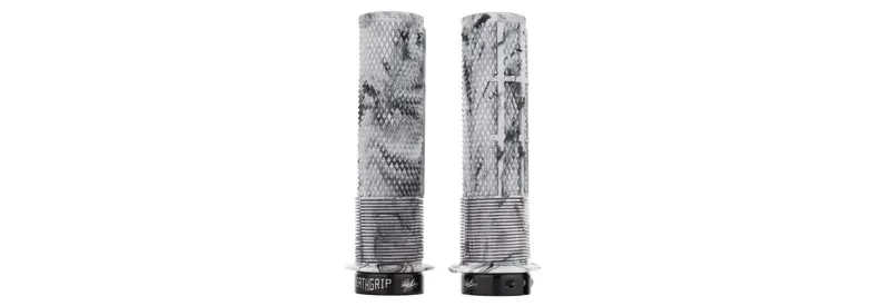 DMR Flanged Thin DeathGrip 2 MTB Handlebar Grips in Snow Camo