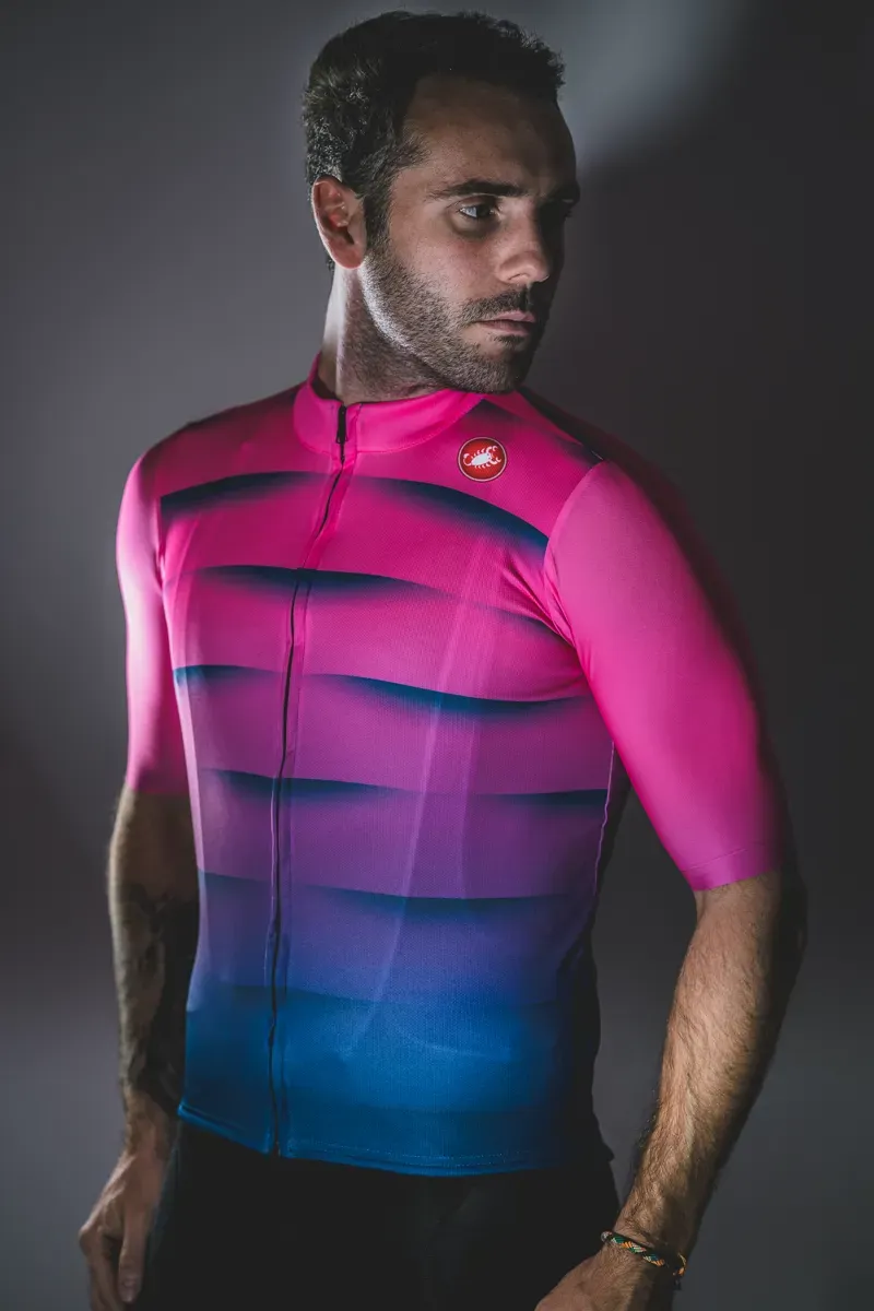 Castelli World Champs Squadra Mens Neon Jersey in Pink