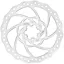 Tektro TR24 160mm Lyra Disc Rotor in Silver