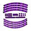Race Face Decal Kit in Purple