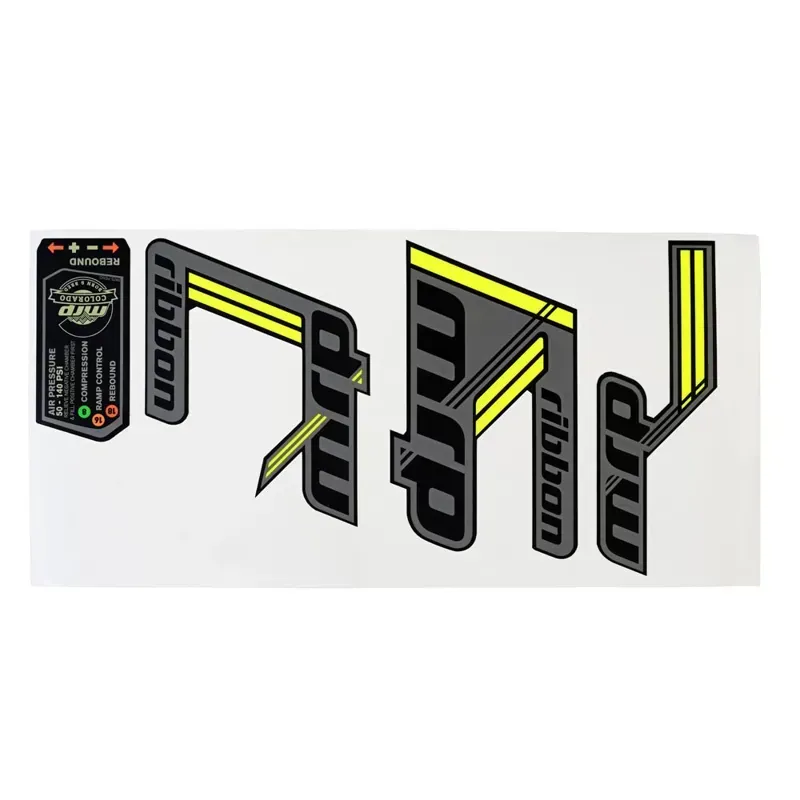 MRP Ribbon Fork Decal Set in Yellow