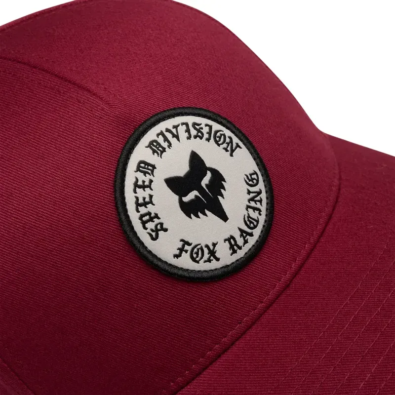 Fox Badge Flexfit Hat in Cabernet-2