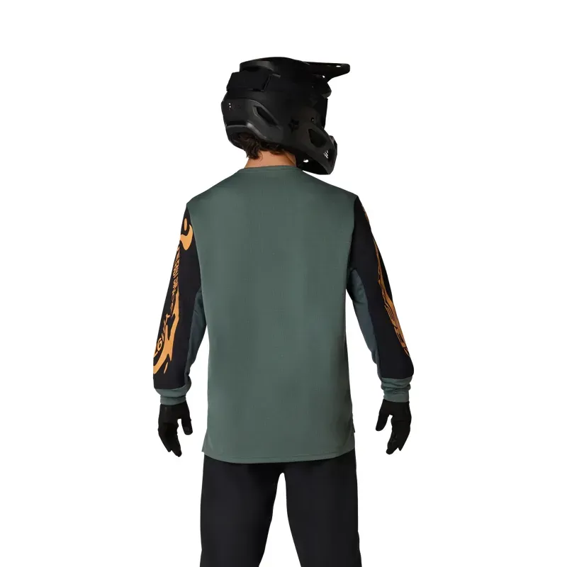 Fox Defend Creation Long Sleeve Jersey in Sage Green-1