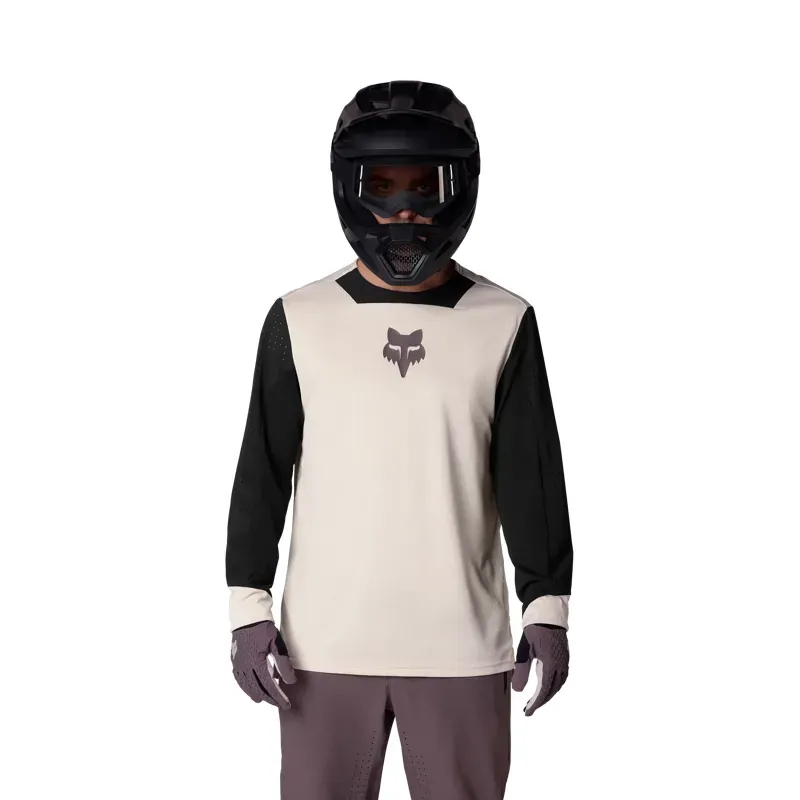 Fox Defend Park Special Edition Long Sleeve Jersey in Chalk White-2