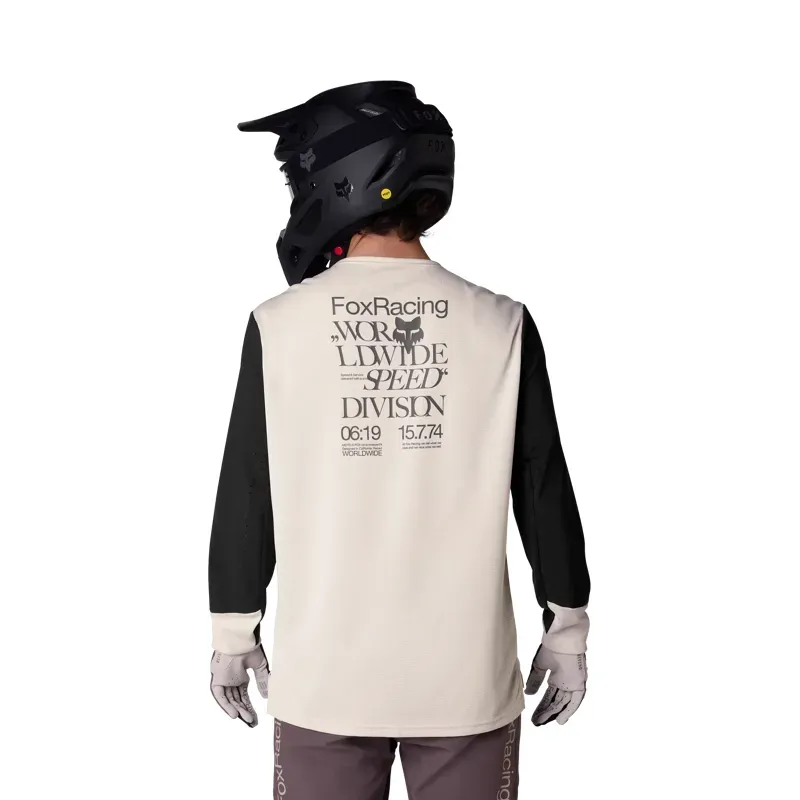 Fox Defend Park Special Edition Long Sleeve Jersey in Chalk White-3