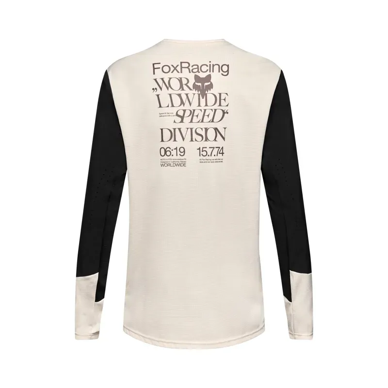 Fox Defend Park Special Edition Long Sleeve Jersey in Chalk White-1