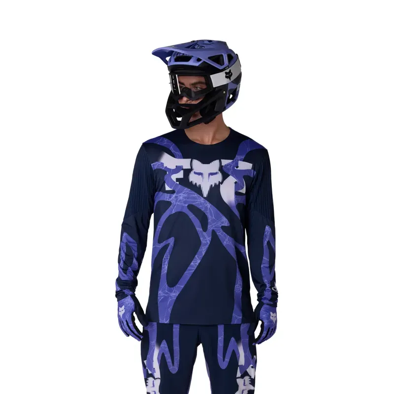 Fox Flexair Diffuse Special Edition Long Sleeve Jersey in Blueberry-2