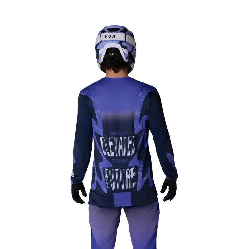 Fox Flexair Diffuse Special Edition Long Sleeve Jersey in Blueberry-3