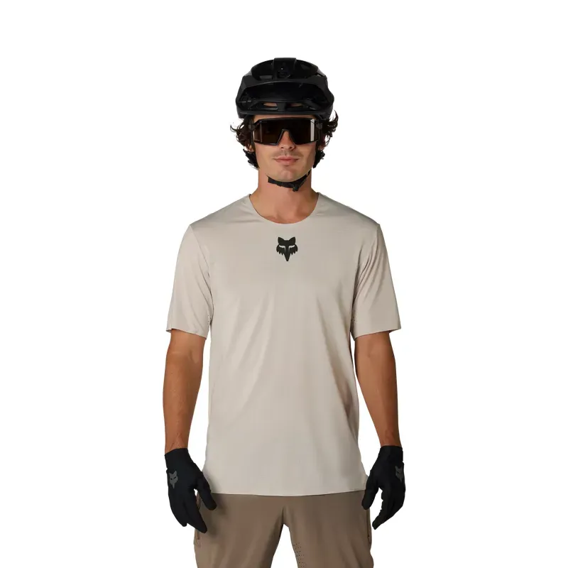 Fox Flexair Short Sleeve Jersey in Chalk White-2