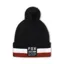 Fox Fracture Pom Beanie in Black