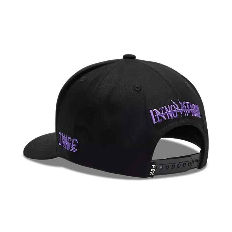 Fox Image Phantom Snapback Hat in Black-1