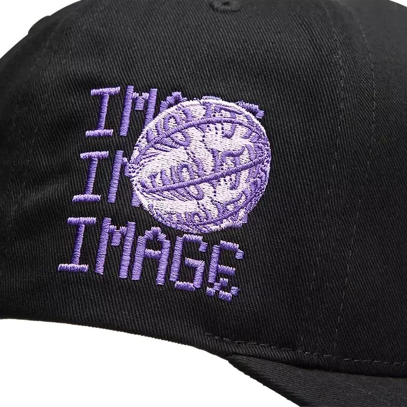 Fox Image Phantom Snapback Hat in Black-2