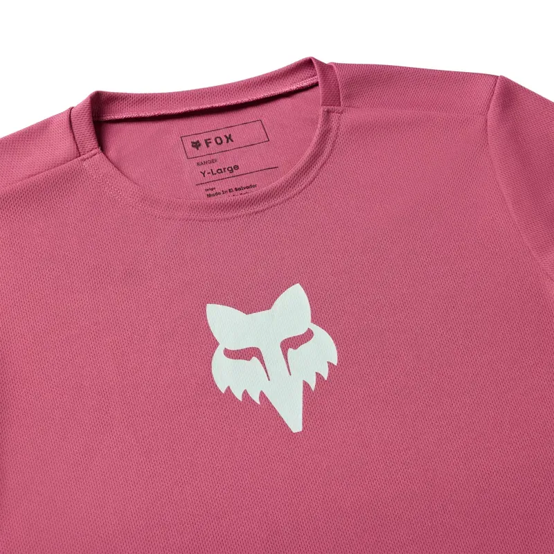 Fox Youth Ranger Fox Head Long Sleeve Jersey in Berry-2