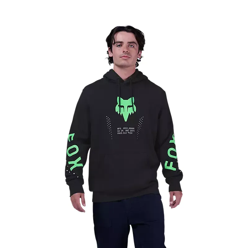 Fox Shield Pullover Hoodie in Black-2