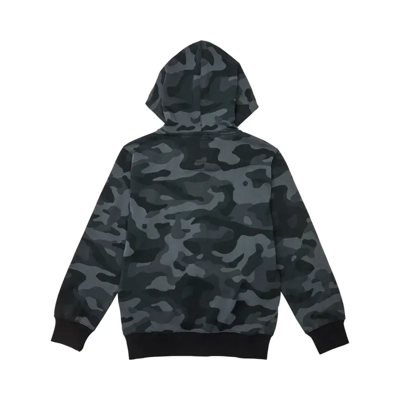 Fox Youth Fox Head Camo Zip Hoodie in Black Camo-1
