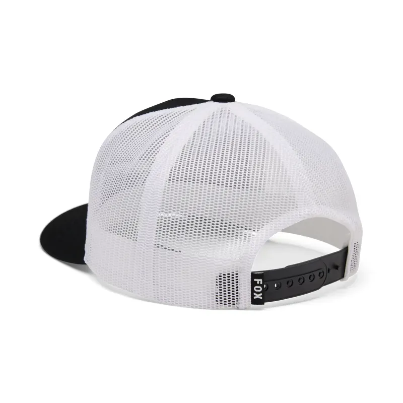 Fox Youth Checker Mesh Trucker Hat in Black-1