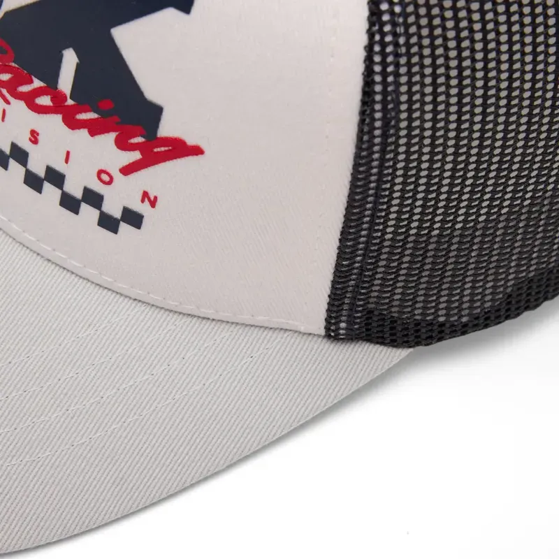 Fox Youth Checker Mesh Trucker Hat in White-3