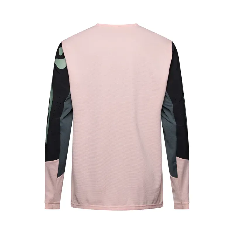 Fox Youth Defend Creation Long Sleeve Jersey in Blush Pink-1