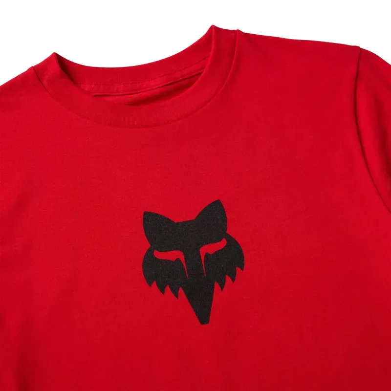 Fox Youth Head T-Shirt in Tibetan Red-2