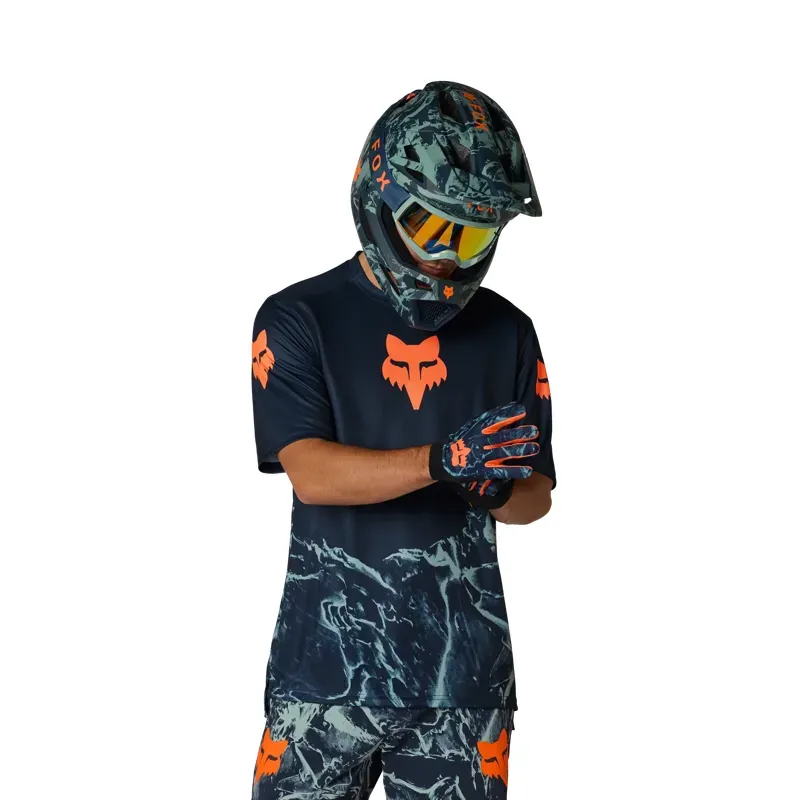 Fox Youth Ranger Image Print Jersey in Arctic Blue-2